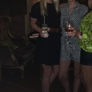 Black chiffon baby doll dress